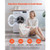 White Fabric Shower Curtain, 240 GSM Weighted Waffle Shower Curtains, Polyester Curtain with Rust-R E415-YLGGKSDL7272SA0CJ001V0