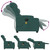 Massage Recliner Chair Dark Green Fabric A949-374162