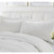King/Cal King Traditional Microfiber Reversible 3 Piece Comforter Set in White Q280-WHKI4737
