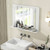 Rectangular Bathroom Wall Mirror with Storage Shelf and White Wood Frame Q280-WHTRBM49258391