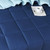 Twin/Twin XL Traditional Microfiber Reversible 3 Piece Comforter Set in Blue/Navy Q280-BLNA3761
