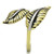 TK1707 - Two-Tone IP Gold (Ion Plating) Stainless Steel Ring with Epoxy  in Jet A874-TK1707