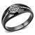 DA282 - IP Black(Ion Plating) Stainless Steel Ring with AAA Grade CZ  in Clear A874-DA282