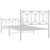 Metal Bed Frame without Mattress with Footboard White 39.4"x78.7 A949-376190