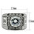 TK348 - High polished (no plating) Stainless Steel Ring with AAA Grade CZ  in Clear A874-TK348