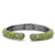 LO4284 - TIN Cobalt Black Brass Bangle with Top Grade Crystal  in Olivine color A874-LO4284