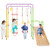 Metal Indoor Jungle Gym 8-in-1 Climbing Playset with Monkey Bars-Multicolor - Color: Multicolor D681-SP38286CS+