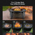 Outdoor Fire Pit with BBQ Grill and High-temp Resistance Finish B593-JV10178