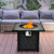 32 Inch Propane Fire Pit Table Square Tabletop with Lava Rocks Cover 50000 BTU-Black B593-NP10464US