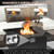 32.5 Inch Propane Fire Pit Table 5000 BTU with Tempered Glass Tabletop-Black - Color: Black D681-NP12210DK