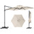 10 FT Patio Cantilever Umbrella with 360 Rotation and Air Vent for Backyard and Poolside-Tan B593-NP13288