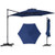 10 FT Patio Cantilever Umbrella with 360 Rotation and Air Vent for Backyard and Poolside-Tan B593-NP13288