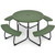 Green All Weather 8 Seater Picnic Table with Umbrella Hole Q280-GECTBL98417