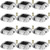 Solar Pathway Lights, 12-Pack, White, Includes Screws, Weatherproof Outdoor Deck Lights, 6 LED, Ide E415-TYNDD12JTWH000001V0