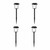4 Pack - Solar LED Light Set - Outdoor Path Lighting in Black Q280-LBVWRSG34971425836