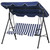 3-Seat Outdoor Patio Swing Chair with Cushion, Steel Frame Stand, Adjustable Tilt Canopy for Patio, P295-84A-054V04DB