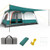 8-10 Person Camping Tent with Double Rooms and 2 Doors-Green - Color: Green D681-NP12016GN-L