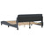Bed Frame "Dover" Dark Gray 59.8"x79.9" Velvet A949-373292