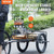 Bike Cargo Trailer, 275 lbs Load Capacity, Heavy-Duty Bicycle Wagon Cart, Foldable Compact Storage  E415-YYKHZ2275B00P8EV8V0
