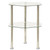 2-Tier Side Table Transparent 15"x15"x19.7" Tempered Glass A949-322790