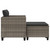  Patio Sofa 2-Seater with Stools Gray Poly Rattan A949-365793