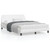  Bed Frame "Dover" White 53.9"x74.8" Faux Leather A949-373286