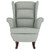  Rocking Chair Wingback Light Grey Velvet and Solid Wood A949-329363