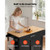 Kitchen Island Cart with Storage, 42.28 in Wide Mobile Rolling Storage Island on Swivel Wheels, wit E415-CFD1C2M09MKZILU8I001V0
