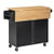 Kitchen Island Cart with Storage, 42.28 in Wide Mobile Rolling Storage Island on Swivel Wheels, wit E415-CFD1C2M09MKZILU8I001V0