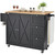 Kitchen Island Cart, 56" Wood Top Mobile Carts with Storage Cabinet, Rolling Table with Drop Leaf,  E415-QFBYDKCFD3XJC3ZMWV0