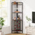 Industrial Corner Wine Rack Storage Shelving Unit with Glass Holders Q280-TRIGHSD154112