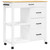  Kitchen Trolley MONZA 33.1"x15.7"x34.8" Solid Wood Pine A949-376117