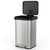 13-Gallon Silver Stainless Steel Step Trash Can with Soft Close Lid Q280-TGSCLD9248614