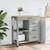  Kitchen Trolley MONZA 33.1"x15.7"x34.8" Solid Wood Pine A949-376116