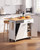 Kitchen Island Cart with Storage, 46.06 in Wide Mobile Rolling Storage Island on Swivel Wheels, wit E415-CFD1C3M10MKZIFL9W001V0