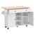 Kitchen Island Cart, with Solid Wood Top and Storage Cabinet, Mobile Rolling Table with Drop Leaf,  E415-BFBYDKCFDBS2K4K0T001V0