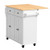 Kitchen Island Cart with Storage, 43.58 in Wide Mobile Rolling Storage Island on Swivel Wheels, wit E415-CFD2C4M09MKZBP5K7001V0