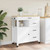  Kitchen Trolley MONZA 33.1"x15.7"x34.8" Solid Wood Pine A949-376111