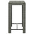 Patio Bar Table Gray 39.4"x23.8"x43.5" Poly Rattan A949-45875