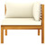  Corner Sofas 2 pcs with Cream White Cushions Solid Acacia Wood A949-316279