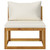  2 Piece Patio Sofa Set with Cushion Solid Acacia Wood A949-311859