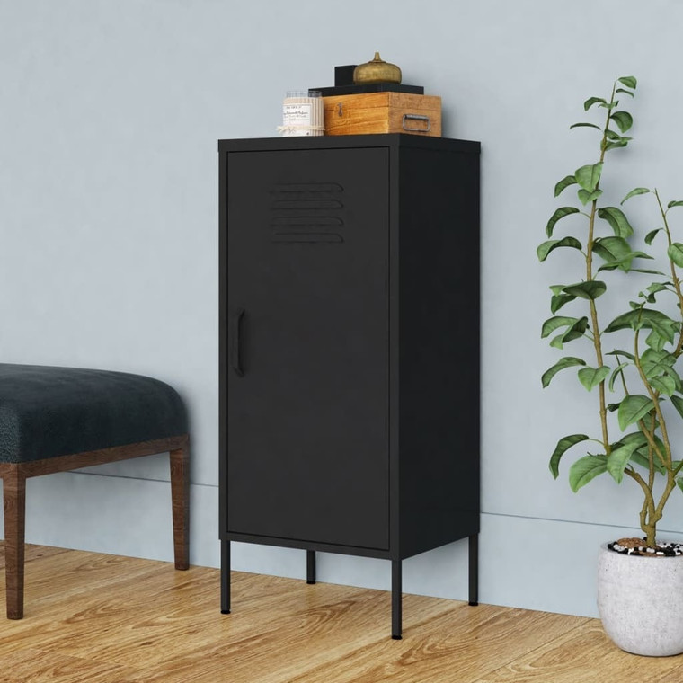 Storage Cabinet Black 16.7"x13.8"x40" Steel A949-336196