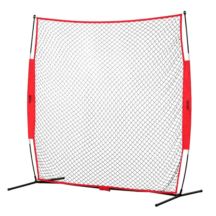 Barricade Backstop Net, 7x7 ft Ball Sports Barrier Netting, Portable Practice Equipment with Carry  E415-DQW77YC00000P85CUV0