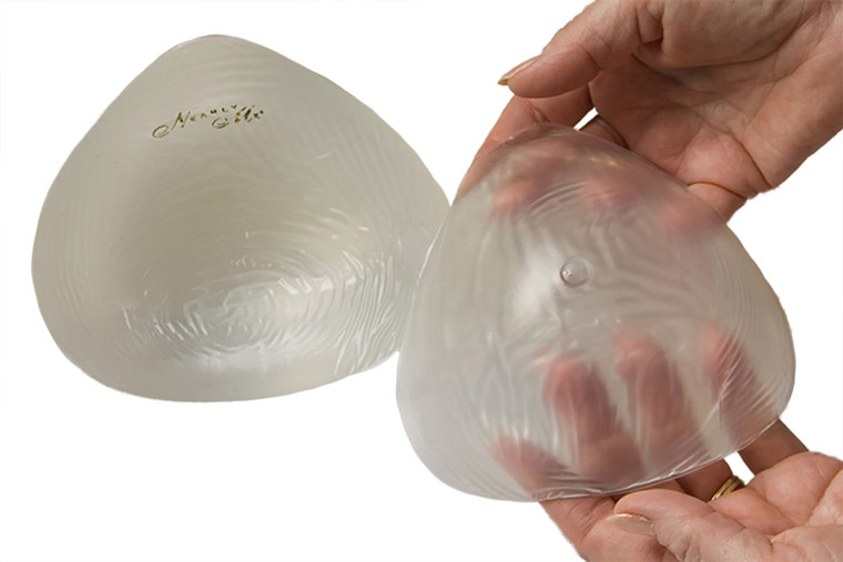 Full Triangle Silicone Mastectomy Swim/Athletic Breast Form, Clear Transparent #360