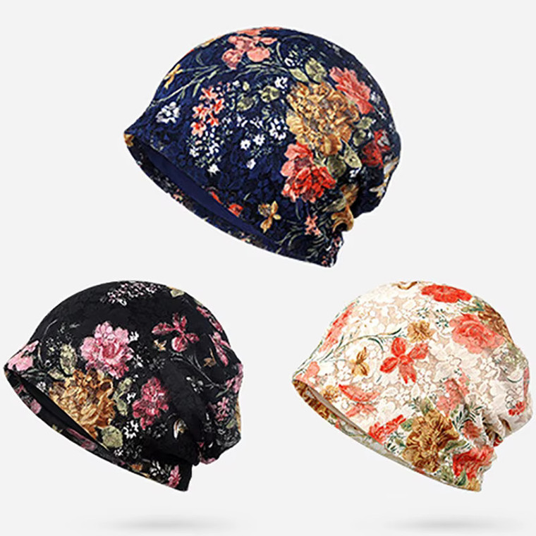 lightweight womens lace chemo beanie comfortable head covering for sensitive scalp