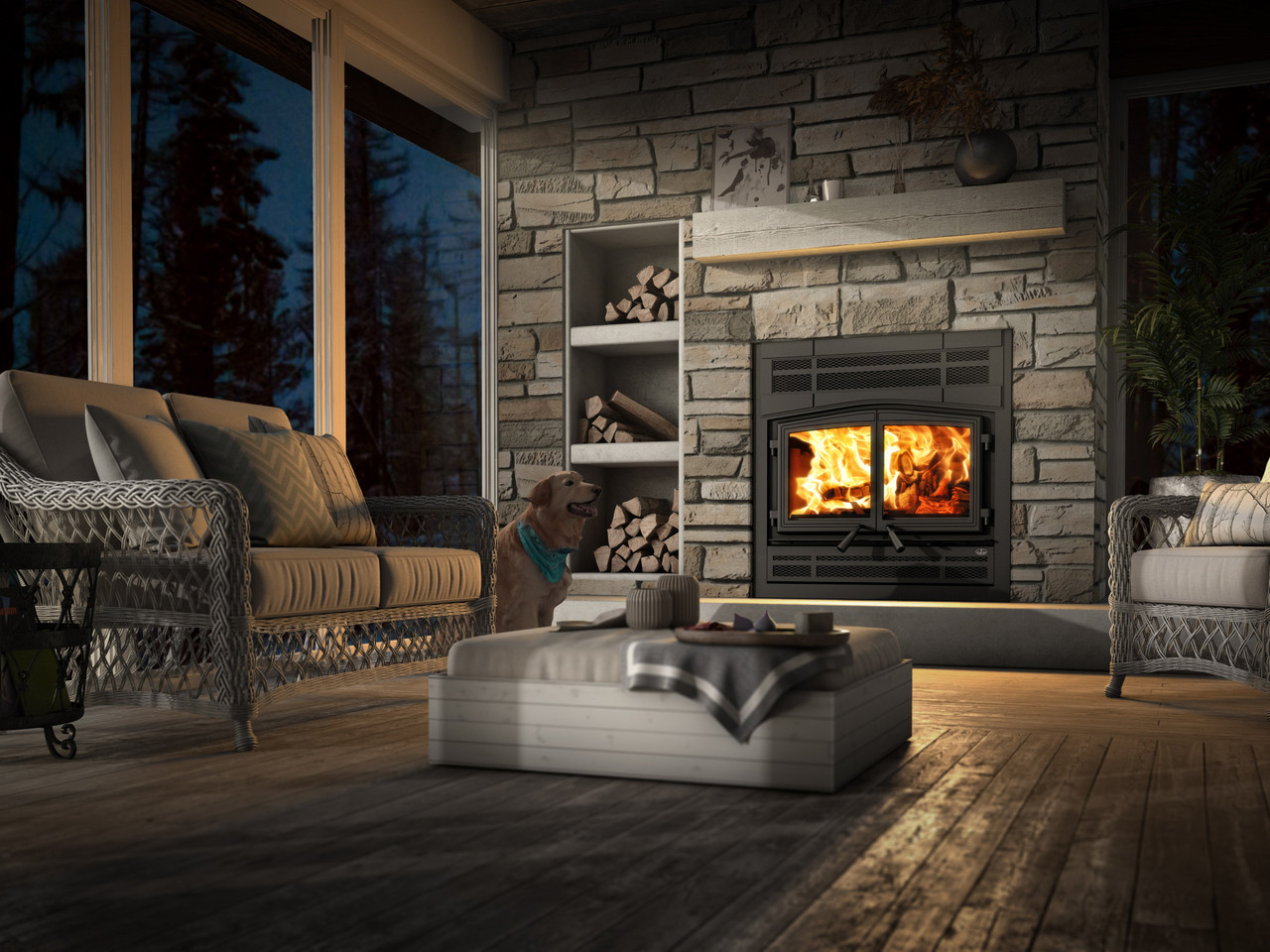 Osburn Stratford II Wood Fireplace image 4