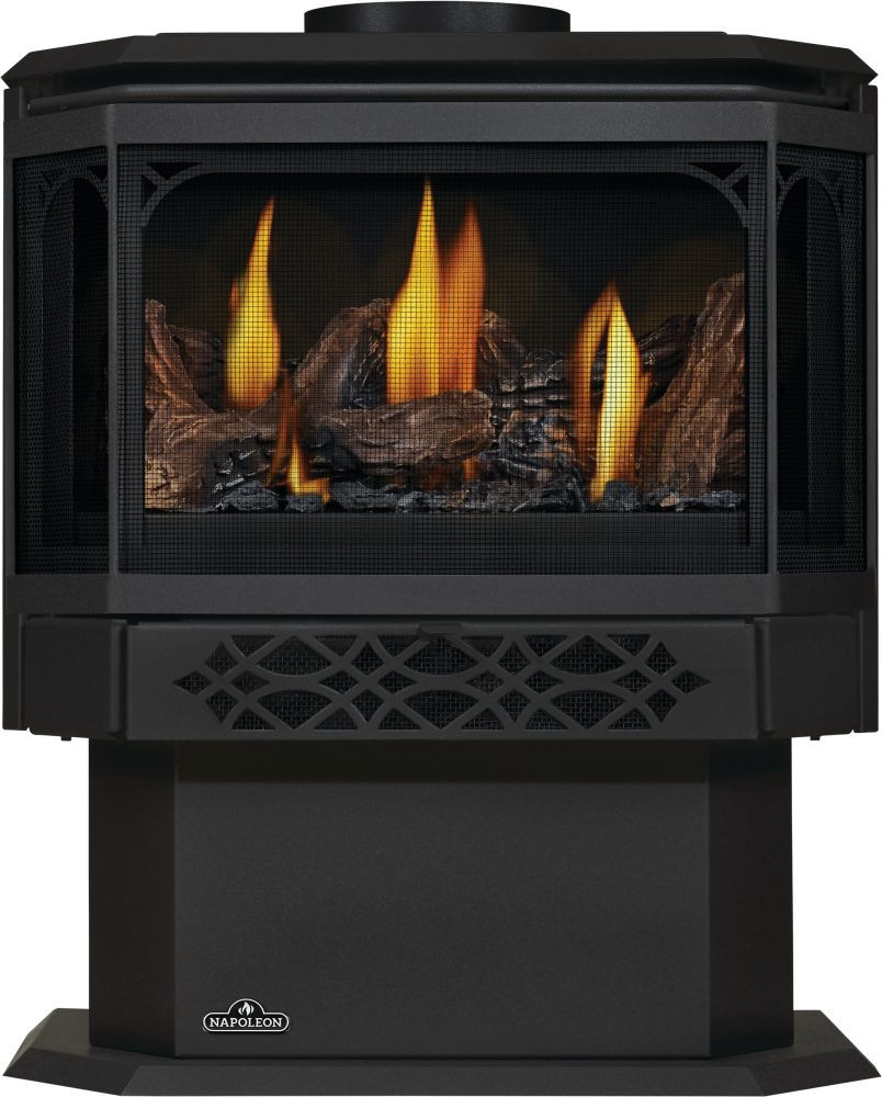 Napoleon Haliburton GDS28-1NSB Direct Vent Gas Stove - Pedestal - Natural Gas, Millivolt