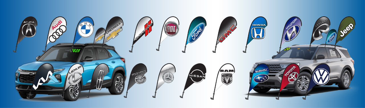Clip On Paddle Car Flags