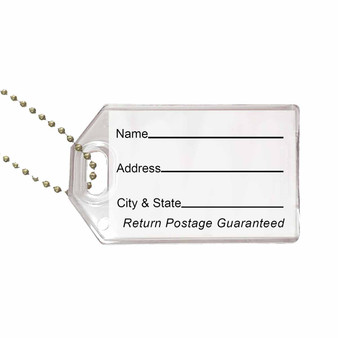 Plastic Clear Tag with Insert