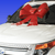 34 inch red windshield car bow